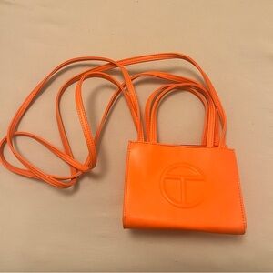 Telfar mini shopper bag in Orange